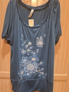 LA Blue Vintage Blouson  Top 22/24W